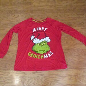 Grinch Who Stole Christmas Merry Grinchmas Large 12-14 Soft Sleep Shirt
